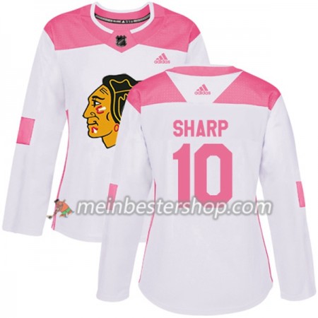 Chicago Blackhawks Patrick Sharp 10 Adidas 2017-2018 Weiß Pink Fashion Trikot Authentic - Dame Chicago Blackhawks Patrick Sharp 10 Adidas 2017-2018 Weiß Pink Fashion Trikot Authentic - Dame